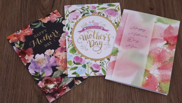 Custom Best High Quality Luxury Black Glitter Flower Foldable Paper Handmade Mothers Day Greeting Cards with Envelopes Printing1