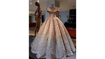 New Style 2 Tone Sequence Embroidery Dress Sequins Lace Mesh fabric gradient sequins fabric1