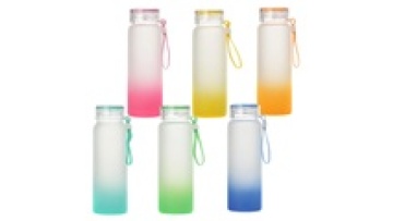 USA Warehouse - 17oz/500ml Portable Ombre Glass Water Bottle - Sublimation Blanks1