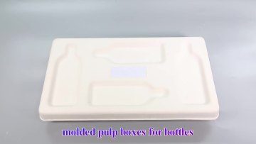 Customized  mould packaging paper pulp box for glass wine bottle1