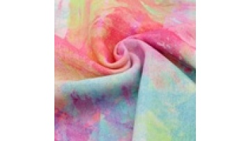 New Style Tie Dyed Print Woven Polyester Recycled Cotton Fabric for Sportswear1