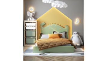 Children's bed princess bed girl Dinosaur bed 1.8m girl nappa leather girl nordic bedroom net1