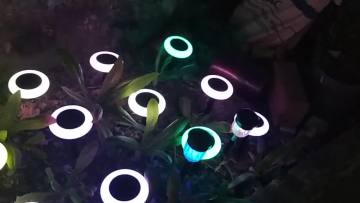 LED Outdoor Solar RGB Colorful Spike Garden Lawn Light Landscape Security Gate Light Park Villa Hotel Corridor1