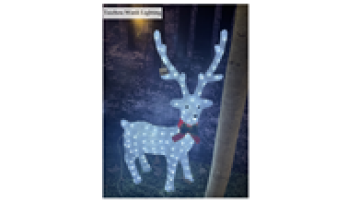 3D Warm White Acrylic LED Christmas Light Deer with Bow Tie - 160LED 103cm Holiday Decoration1