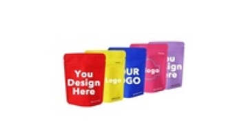 Custom printed resealable 3.5g smell proof zipper stand up pouch food plastic mylar zipLock packaging bags1