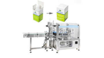 Small Multi Size Vertical Type Rotary Semi Automatic Cans Bottle Box Packing Cartoning  Carton Sealing Machine1