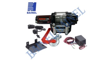 4000 lbs 12V/24V Electric Winch With Wire Cable  Water Resistant Remote Control ATV/UTV Suitable1