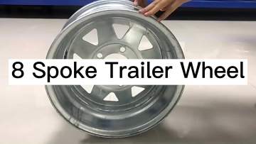 High speed marine boat trailer steel wheel galvanized trailer rims 14x61