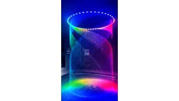 Circular digital water curtain