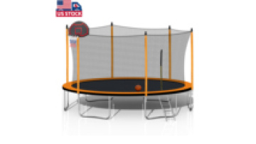 USA delivery 12-Foot Trampoline Combo Bounce Jump Trampoline with Safety Enclosure Net1