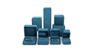 Wholesale custom logos luxury velvet gift Jewelry packaging box bracelet necklace ring cufflinks earrings velvet jewelry box1
