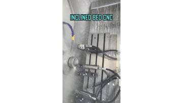 Inclined bed cnc machine