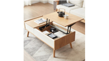 Modern light luxury solid wood lift top coffee table dining table multifunctional with drawer storage coffee table1