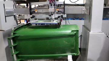 Waste bin screen printing machine