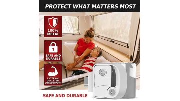 RV Door Lock Travel White Trailers Keys Metal Latch Handle Zinc Alloy Replacement Kit Secure for Camper Horse Cargo Hauler1