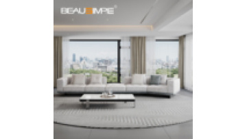 Italian New Minimalist Design Sofa Dylan Sectional Couch Set Cotton Linen Fabric Foshan Villa Living Room Furniture Curved Sofa1