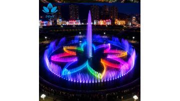 Floral-shaped musical fountain