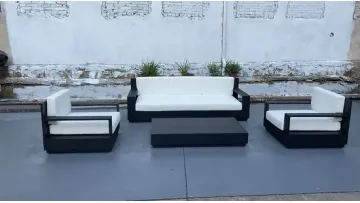 Luxury Patio Rattan Lounge High-End Modern Outdoor Waterproof Wicker Sofa Set with Wide Armrest in Hotels and Garden1