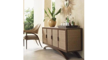 Low price  natural door side nordic style modern designs storage  living room solid wood rattan kitchen  cabinet1