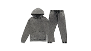 Custom  oversized faded streetwear men vintage set hoodie and joggers acid wash sweatpants tracksuits1