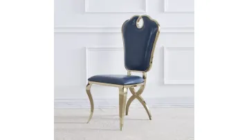 Stainless Steel Gold Luxury Dining Table for Events Hotel Banquet Wedding Chairs1