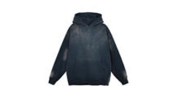 Clothing Custom Logo Black Distressed Hoodie Sweatshirt French Terry Vintage Acid Stone Acid Washed HoodiesMen1