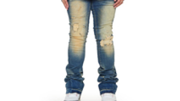 Streetwear Manufacturer Custom Logo Ripped Distressed Cargo Denim Pants Skinny Jeans1