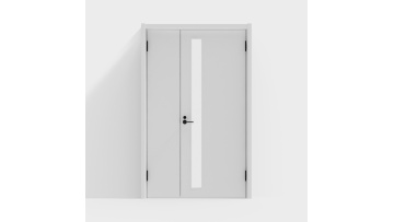Frosted mother-of-pearl door