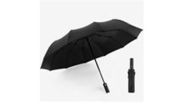 TX804 Fully-Automatic Black Pongee Waterproof Umbrella with UV Protection and Novelty Design1