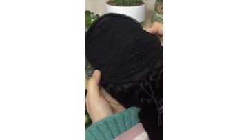 Wholesale 100 Raw Cuticle Aligned Hair Extension Kinky Straight Drawstring Elastic Band Human Hair Ponytails1