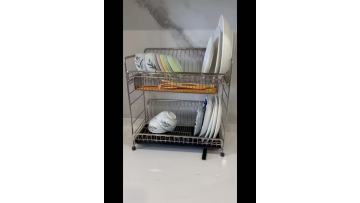 Double-layer narrow and wide dish rack (Electroplated version)