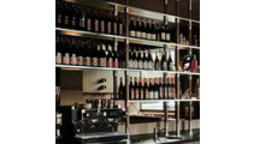European Style wholesale iron work Custom Living Room Cabinet  bar supermarket Wall Mounted Display Storage Shelves wine rack1