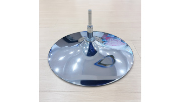 Silver disc flagpole base