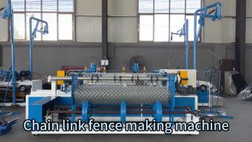 Chain link fence making machine