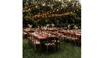 Commercial Outdoor Furniture Wood Top with Metal Legs Restaurant Dining Hotel Wooden Folding Wedding Banquet Table1