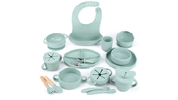 Divided Food Feeding Bowl Silicone Baby Dishes Kid Dinner Suction Baby Silicone Tableware Plate Bowl Set With Lid1