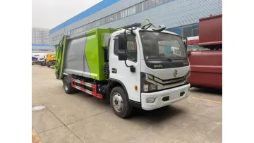 High Loading Efficiency Dongfeng 4X2 10cbm Triangular Hopper Refuse Compactor Truck1