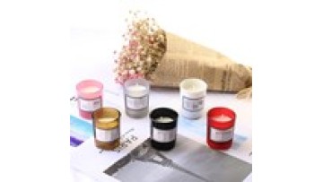 2022 Factory Customization Wholesale Empty 315ml Candle Jars Colourful with Wood Lid Candle Holder1