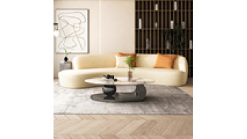 Luxury sintered stone coffee table sofa end table oval shape central coffee table for modern home hotel office furniture1