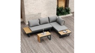 Free sample Hot sale  Waterproof  High density sponge Metal  Aluminum alloy Hotel Patio Garden  Outdoor sofa1