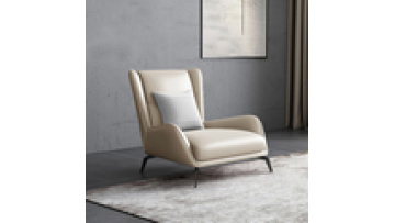 2020 hot sales recliner chair leather real modern orange living room furniture1