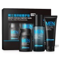 LAIKOU 3PCS/SET Men Face Moisturizer/Toner/Cleanser Facial Scrubs Acne Shrink Prone Skin Oil Control Skin Care Cream for Male