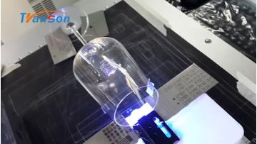 01 UV laser marking machine mark on glass cup