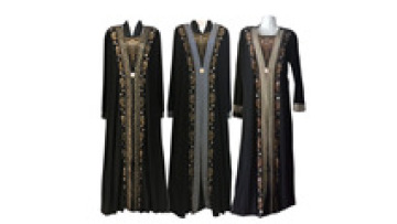Abaya Dubai 2023 Wholesale Islamic Clothing Black Rhinestone Abayas Women Muslim Dress1