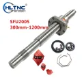 free shipping Ballscrew 2005 Set : 20MM Ball screw SFU2005 End Machined + RM2005 Ball Nut nut flange round ball screw