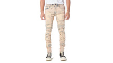 Custom Light Wash Vintage Digital Laser Full Overall Printing Silm Fit Jeans1
