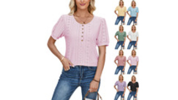 Wholesale Bulk Multicolor woman t shirt Casual Blouses and Shirts girl top Fashion Short Sleeve Blouse For Women Lady Casual1