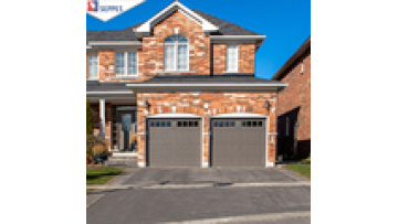 European style commercial wooden garage door overhead sectional door1