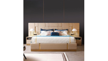 Modern bedroom furniture home designer luxury Italy design leather king size oversize headboard platform upholstery bed frame1