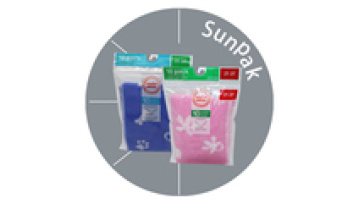 Wholesale custom printed resealable cloth ziplock  plastic hanger hook bag for clothing1